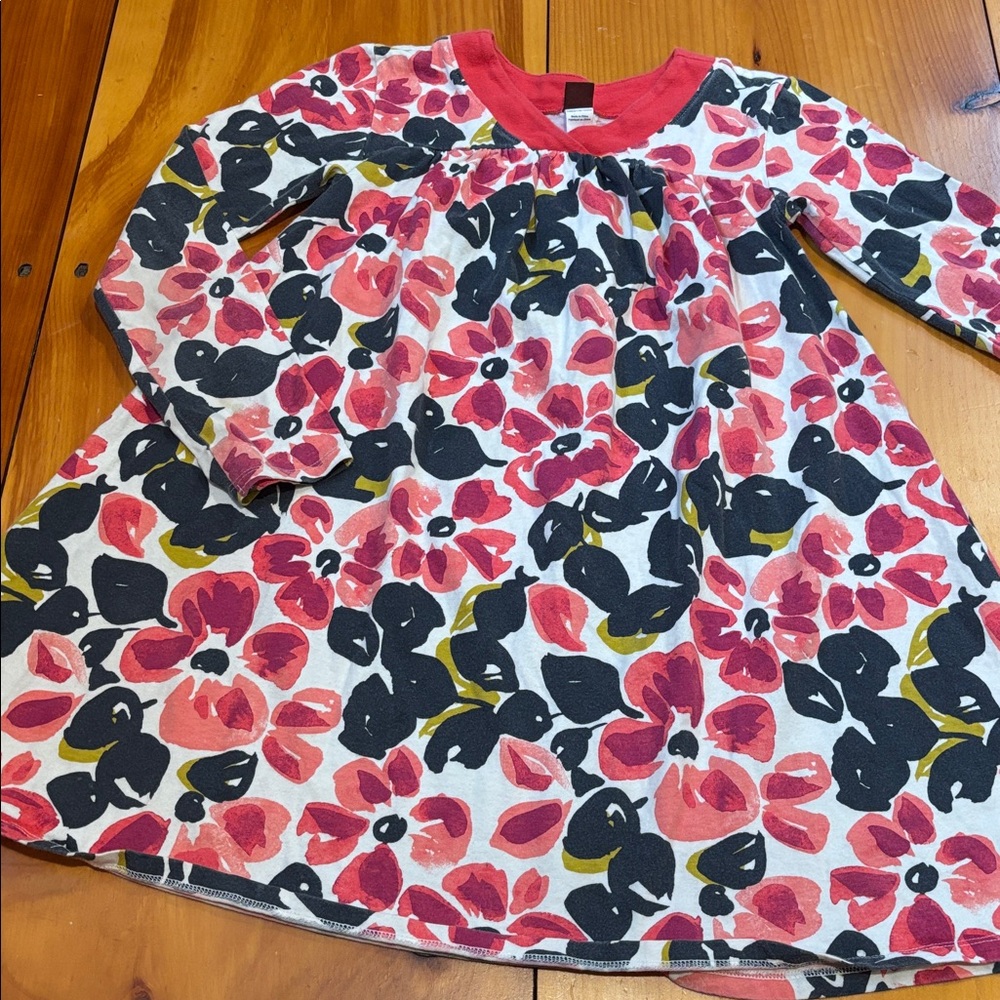 TEA COLLECTION 10 Water Blossom Twirly Dress in Milk China